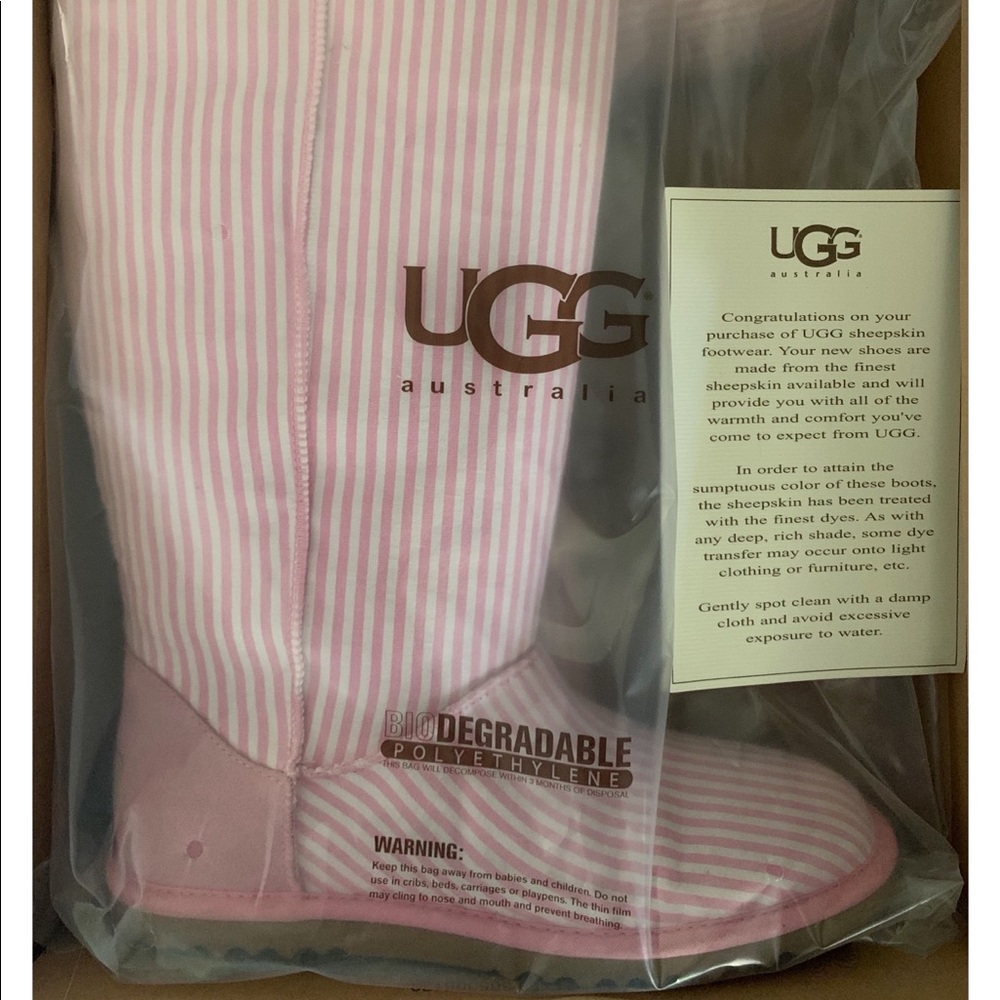 PINK & WHITE UGG BOOTS